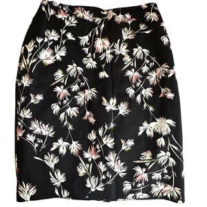 Ann Taylor Factory Floral Print Skirt Size 0 EUC Straight Colorful Business